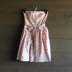 Strapless mini dress